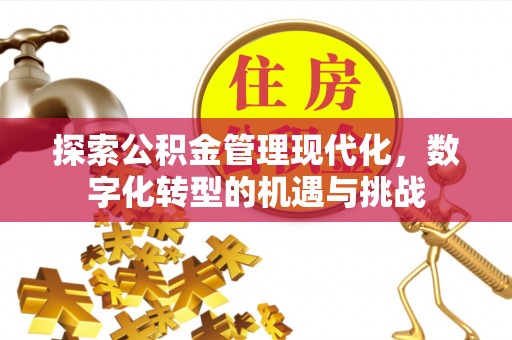 鹿港探索公积金管理现代化，数字化转型的机遇与挑战