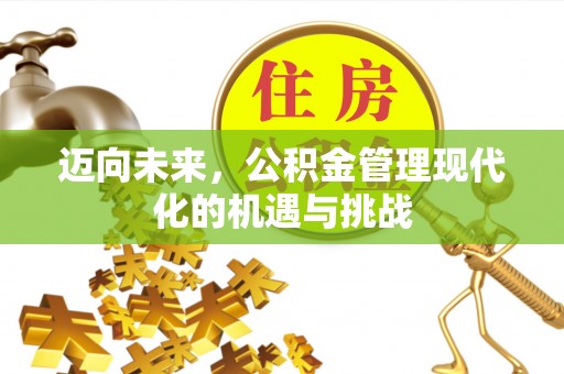 鹿港迈向未来，公积金管理现代化的机遇与挑战