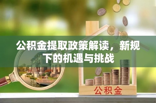 鹿港公积金提取政策解读，新规下的机遇与挑战