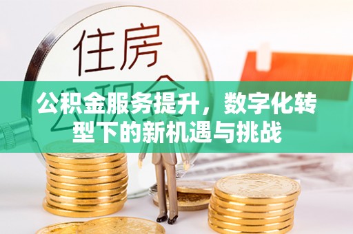 鹿港公积金服务提升，数字化转型下的新机遇与挑战