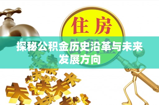 鹿港探秘公积金历史沿革与未来发展方向