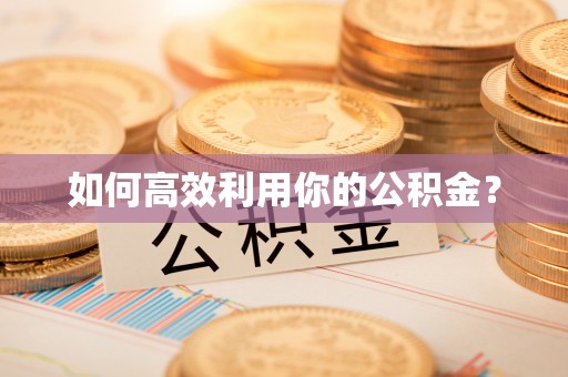 鹿港如何高效利用你的公积金？