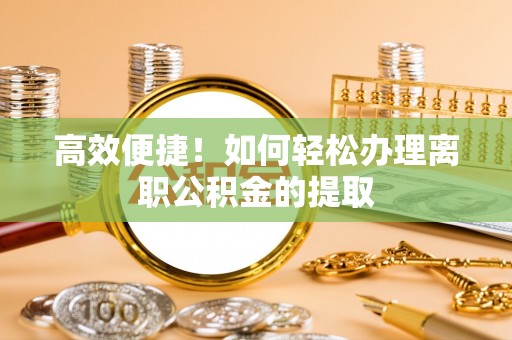 鹿港高效便捷！如何轻松办理离职公积金的提取